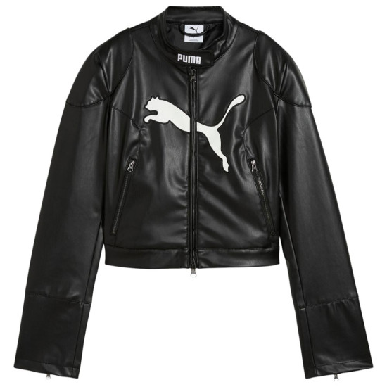 Puma Γυναικείο μπουφάν  Future.Puma.Archive Pleather Racer Jacket